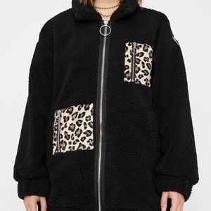 SAVAGE TAUGHT ME FLEECE JACKET  DOLLS KILL